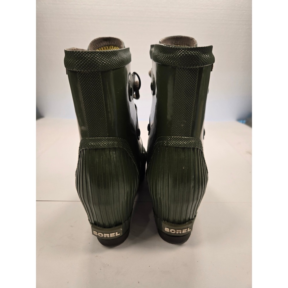 Sorel Joan of Arctic Wedge II Rain Boots Olive Green Waterproof Womens 8 NL2524 - Picture 5 of 7